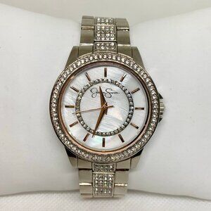 Women's Watch Jessica Simpson JW0001S rhinestones quartz analog 37mm running